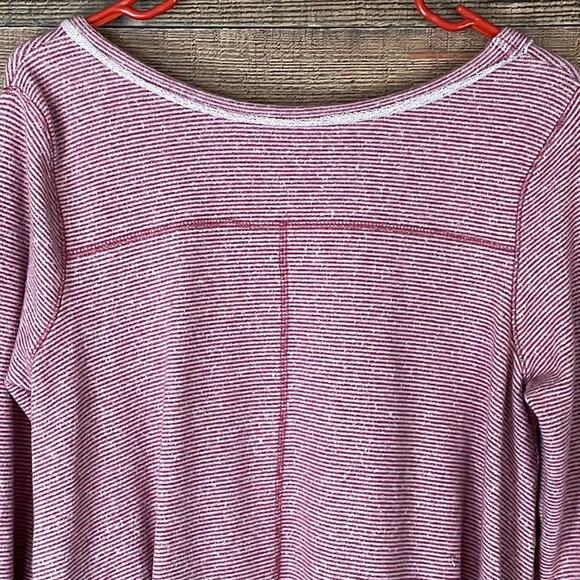 Free People Lacey Love Swing Top Pink White Striped Lace Up Size Small - Picture 6 of 9
